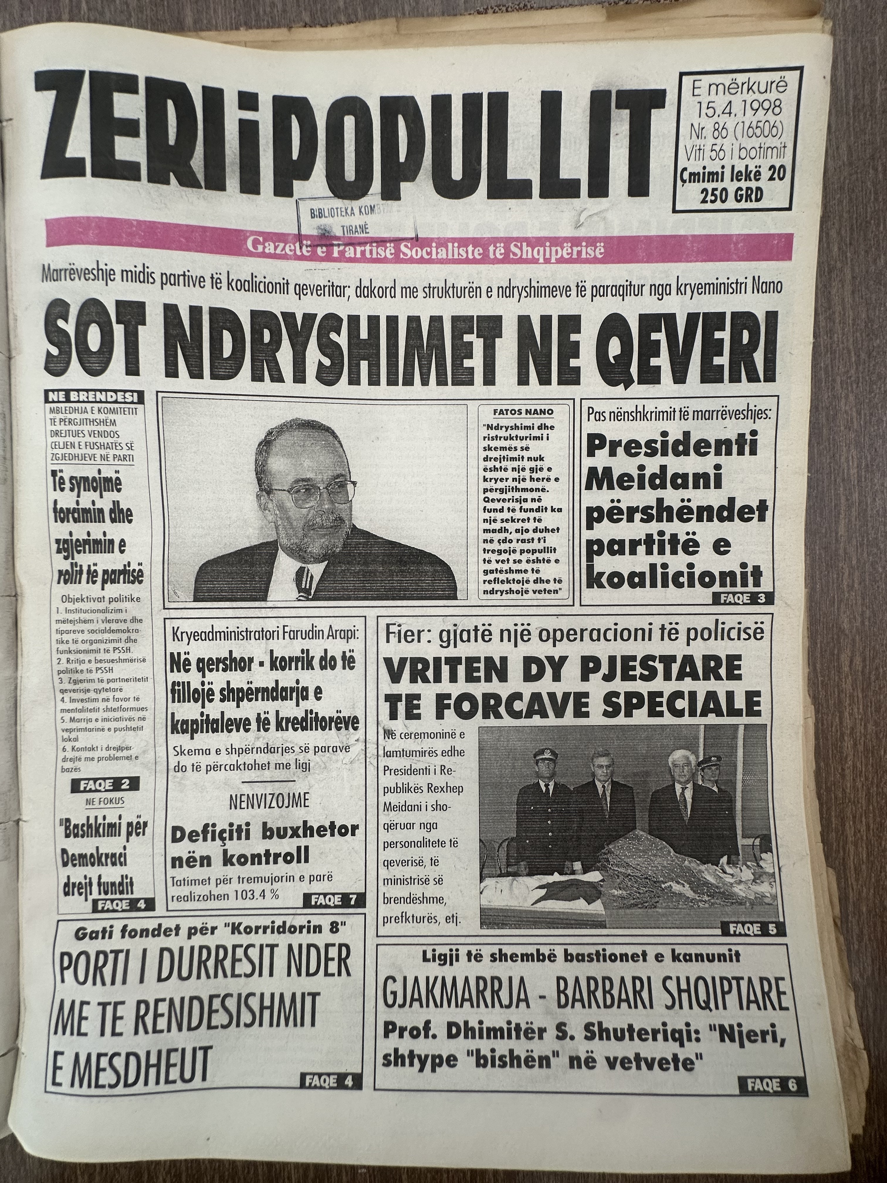 Zëri i Popullit 1998-04-15